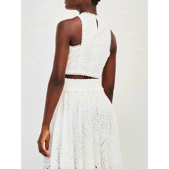 Eyelet Lace Top and Maxi Skirt Set - Picture 14 of 14